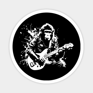 monkey plays guitar Magnet